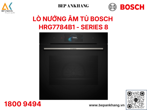 Lò nướng kèm hấp âm tủ Bosch HRG7784B1 - Series 8 - Made in Germany 